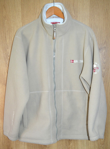Giacca pile beige spesso - giacca,