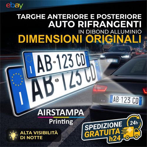 Coppia targhe auto anteriore - coppia,