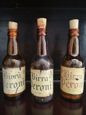 Tre rare bottiglie di birra Peroni anni '40
