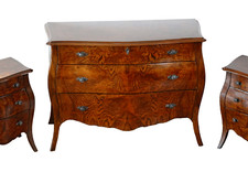 Comodini stile barocco genovese, anni 90, set di 3