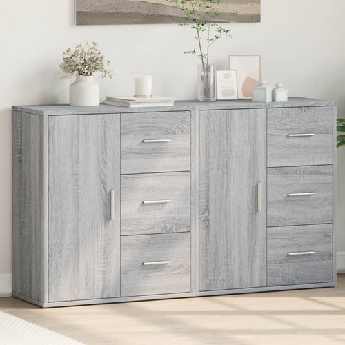 Credenza 2pz grigio sonoma - credenza,