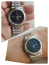 80s SEIKO CALENDAR 5Y88-7A00 RARE QUARTZ VINTAGE WATCH UHREN OROLOGIO 39mm