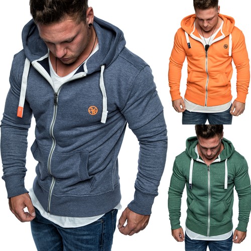 Felpa con cappuccio zip - e,