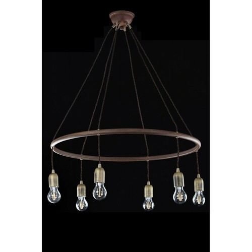 Lampadario vintage rotondo - lampadario,