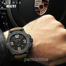 Orologio militare uomo automatico 47mm Parnis marcatore luminoso Miyota vetro zaffiro