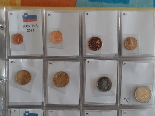 Monete euro slovenia - monete, 2021