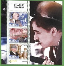 B2382 - Guinea - Foglio francobolli ERRORE ERRORE ERRATO - 2024 - CINEMA CHARLIE CHAPLIN