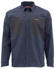 Camicia Simms Fishing Tongass LS blu UPF Premium Best In Class pesce all'aperto OFFERTA!
