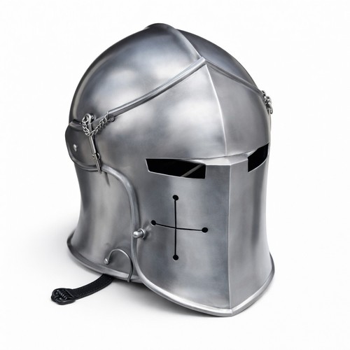 Medieval barbute helmet - medieval,