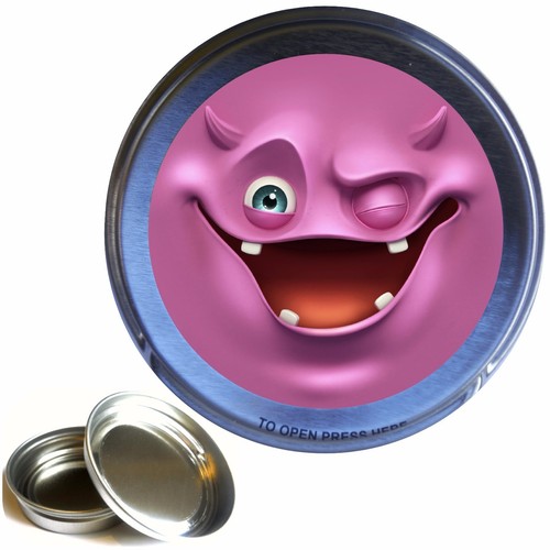 Pink monster face 1oz silver - monster,
