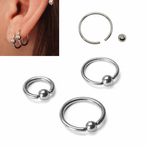 Piercing anello chiuso acciaio - anello,