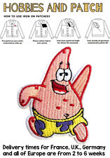 patch spugna patrick stella spongebob squarepants toppa termoadesiva iron rosa