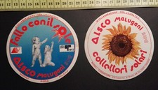 ALSCO Malugani SUD Stickers collettori solari Vintage 2 adesivi