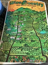 Poster Mappa Napa Valley 1974