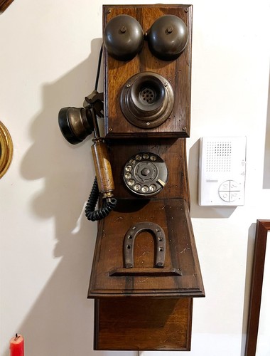 Telefono parete legno - a, in
