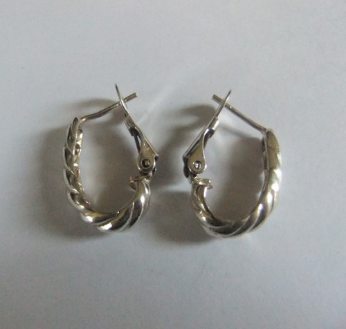 Orecchini creoli twist argento - twist,