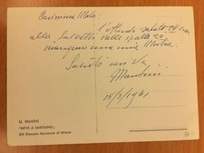 Cartolina autografa di Umberto Montini