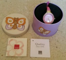 OROLOGIO DA POLSO THUN FARFALLA LUCINA ROSA CON CINTURINO ROSA NUOVO CON SCATOLA