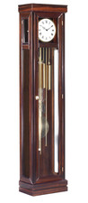 Orologio Pendolo Colonna Ottone Legno Ebano Numeri Romani Nuovo Made in Italy +