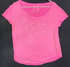 T-shirt Abercrombie & Fitch Lobster Bar Crawl manica corta media rosa rara usata in ottime condizioni