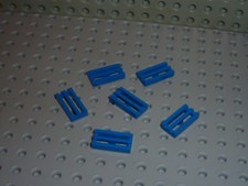 6x LEGO blue grilles ref 2412b