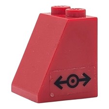 LEGO pezzo diagonale rosso