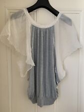  Bluegirl Folies top ali di seta cristalli taglia 42