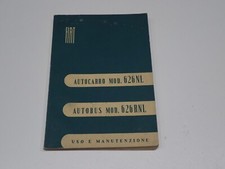 FIAT AUTOCARRO 626 NL AUTOBUS 626 RNL LIBRETTO USO E MANUTENZIONE 1947