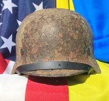 WW2 M40 Elmetto tedesco seconda guerra mondiale originale taglia 62 campi di battaglia