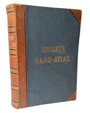 Atlante manuale su tutte le parti della terra Stieler Justus Perthes Gotha 1881 Atlante