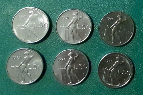 Monete lire 1990 1991 - 6,