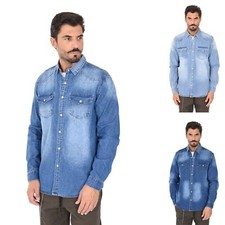 Camicia Uomo Jeans Slim Fit