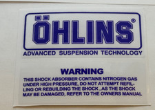 Ohlins Rear Shock Fork Sticker