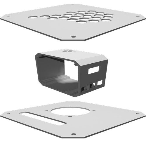 Custodia desktop per raspberry - custodia,