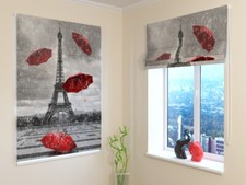 tenda a pacchetto ARREDALACASA con Parigi e gli ombrelli MISURE PERSONALIZZABILI