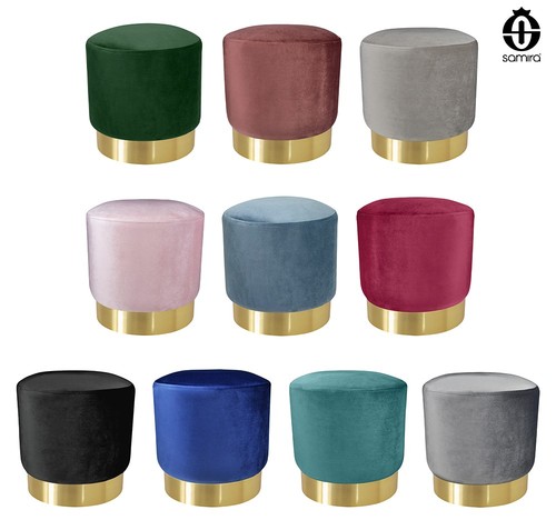 Pouf velluto poggiapiedi - pouf, velluto,