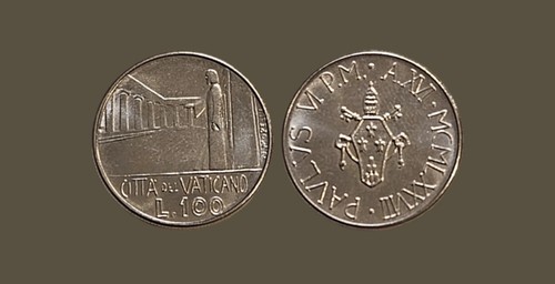 Città del vaticano 100 lire - città,