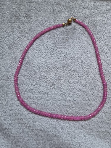 Collana zaffiro rosa