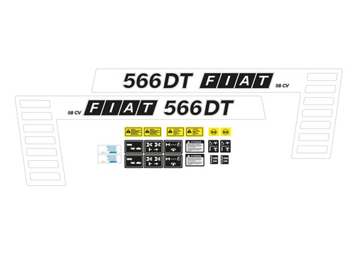Kit adesivi trattore fiat - trattore, 566