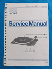 PHILIPS 22AF034 Giradischi Record Player Turntable TT SERVICE MANUAL ORIGINALE !