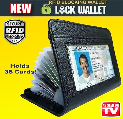 Lock wallet secure men women - wallet,