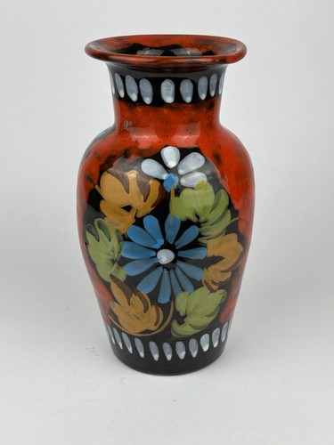 Vaso ceramica vintage dipinto - vaso,