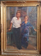 ?Grande Dipinto olio • Ritratto di coniugi