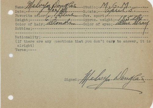 Melvyn douglas pagina album - douglas,