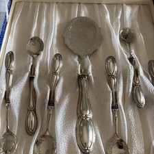 servizio di posate dà dessert in argento 800 con punzonatura