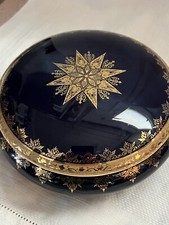 6 Pc Limoges Cobalt & Gold