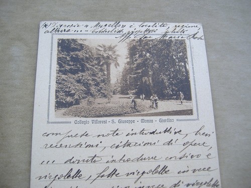 Cartolina collegio villoresi - collegio,