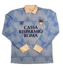 MAGLIA CALCIO SS LAZIO UMBRO CASSA RISPARMIO ROMA 1989/91 JERSEY FOOTBALL SHIRT