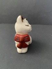 Thun Gatto Seduto con Fiocco Rosso Piccolo