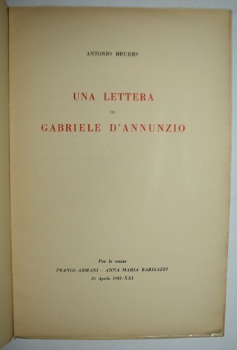 Annunzio ediz 1943 - d'annunzio,